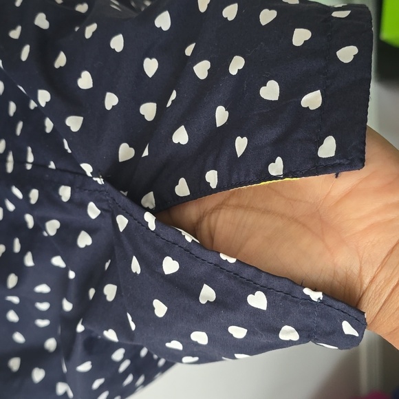 JOHNNIE B Mini Boden Blue Heart Jacket Anorak Windbreaker Coat Sz 13-14Y - Picture 5 of 14